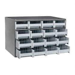 Akro-Mils - 16 Drawer, Small Parts Modular Steel Frame Storage Cabinet - 11" Deep x 17" Wide x 11" High - Industrial Tool & Supply