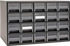 Akro-Mils - 20 Drawer, Small Parts Modular Steel Frame Storage Cabinet - 11" Deep x 17" Wide x 11" High - Industrial Tool & Supply