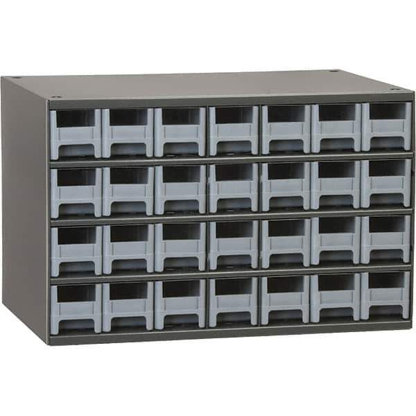 Akro-Mils - 28 Drawer, Small Parts Modular Steel Frame Storage Cabinet - 11" Deep x 17" Wide x 11" High - Industrial Tool & Supply