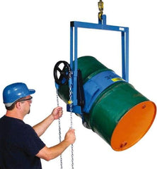 Made in USA - 800 Lb Load Capacity, 55 Gal Drum Carrier - 10" Wide x 39" High - Industrial Tool & Supply