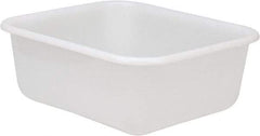 Rubbermaid - 2.8 Gal, White Polyethylene Tote Container - Nesting, 14.4" Long x 12.4" Wide x 5.4" High - Industrial Tool & Supply