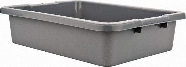 Rubbermaid - 4.6 Gal, Gray Polyethylene Tote Container - Nesting, 20" Long x 15" Wide x 5" High - Industrial Tool & Supply