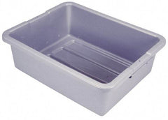 Rubbermaid - 7.1 Gal, Gray Polyethylene Tote Container - Nesting, 21-1/2" Long x 17.1" Wide x 7" High - Industrial Tool & Supply