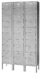 Lyon - 18 Door, 6 Tier, Locker - Industrial Tool & Supply