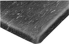 Wearwell - 5' Long x 3' Wide, Dry Environment, Anti-Fatigue Matting - Black, Vinyl with Nitrile Blend Base, Beveled on 4 Sides - Industrial Tool & Supply