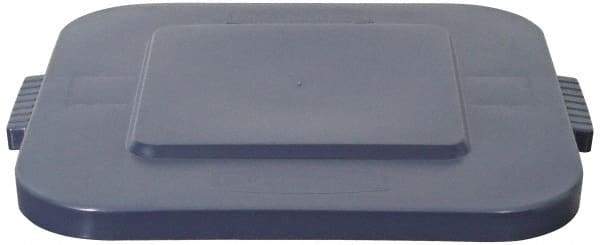 Rubbermaid - Square Lid for Use with 28 Gal Square Trash Cans - Gray, Polyethylene, For 3526 Brute Trash Cans - Industrial Tool & Supply