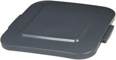 Rubbermaid - Square Lid for Use with 40 Gal Square Trash Cans - Gray, Polyethylene, For 3536 Brute Trash Cans - Industrial Tool & Supply