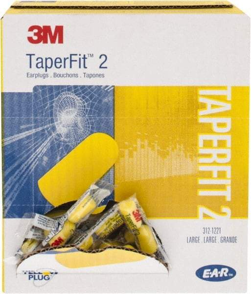 3M - Disposable, Uncorded, 32 dB Earplugs - Yellow, 200 Pairs - Industrial Tool & Supply