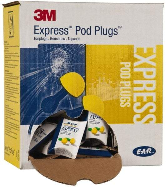 3M - Disposable, Uncorded, 25 dB Earplugs - Yellow, 100 Pairs - Industrial Tool & Supply