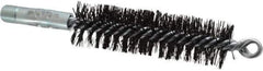 Schaefer Brush - 4-1/2" Brush Length, 1-1/4" Diam, Double Stem, Double Spiral Tube Brush - 7-1/2" Long, Tempered Steel Wire, 1/4" NPT Male Connection - Industrial Tool & Supply
