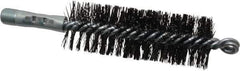 Schaefer Brush - 4-1/2" Brush Length, 1-1/2" Diam, Double Stem, Double Spiral Tube Brush - 7-1/2" Long, Tempered Steel Wire, 1/4" NPT Male Connection - Industrial Tool & Supply
