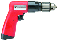 #UT8895R - 3/8" Reversing - Air Powered Drill - Handle Exhaust - Industrial Tool & Supply