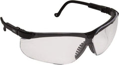 Uvex - Clear Lenses, Framed Safety Glasses - Anti-Fog, Scratch Resistant, Black Polycarbonate Frame, Adjustable Temples, Size Universal, Wrap Around - Industrial Tool & Supply