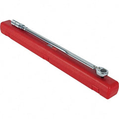 Proto - 3/4" Drive Micrometer Type Ratchet Head Torque Wrench - 142 N/m to 834 N/m Torque, 41-7/16" OAL, 1.7 N/m Graduation, Ratchet Head - Industrial Tool & Supply