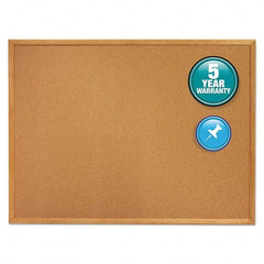 Quartet - Cork Bulletin Boards Style: Open Cork Bulletin Board Color: Natural - Industrial Tool & Supply