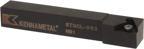 Kennametal - STGC, Left Hand Cut, 0° Lead Angle, 3/8" Shank Height x 3/8" Shank Width, Neutral Rake Indexable Turning Toolholder - 2-1/2" OAL, TC..21.5. Insert Compatibility, Series Screw-On - Industrial Tool & Supply