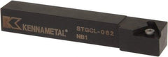Kennametal - STGC, Left Hand Cut, 0° Lead Angle, 3/8" Shank Height x 3/8" Shank Width, Neutral Rake Indexable Turning Toolholder - 2-1/2" OAL, TC..21.5. Insert Compatibility, Series Screw-On - Industrial Tool & Supply