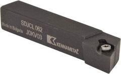 Kennametal - SDJC, Left Hand Cut, 3° Lead Angle, 3/8" Shank Height x 3/8" Shank Width, Neutral Rake Indexable Turning Toolholder - 2-1/2" OAL, DC..21.5. Insert Compatibility, Series Screw-On - Industrial Tool & Supply