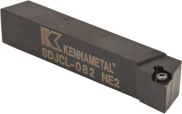 Kennametal - SDJC, Left Hand Cut, 3° Lead Angle, 1/2" Shank Height x 1/2" Shank Width, Neutral Rake Indexable Turning Toolholder - 3-1/2" OAL, DC..21.5. Insert Compatibility, Series Screw-On - Industrial Tool & Supply
