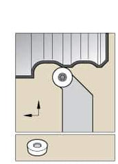 Kennametal - SRGC, Right Hand Cut, 1-1/4" Shank Height x 1-1/4" Shank Width, Neutral Rake Indexable Turning Toolholder - 6" OAL, RC..32.5. Insert Compatibility, Series Screw-On - Industrial Tool & Supply