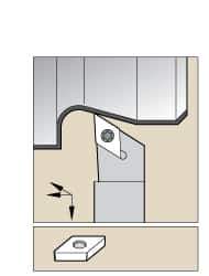 Kennametal - SDJC, Left Hand Cut, 3° Lead Angle, 3/8" Shank Height x 3/8" Shank Width, Neutral Rake Indexable Turning Toolholder - 6" OAL, DC..21.5. Insert Compatibility, Series Screw-On - Industrial Tool & Supply