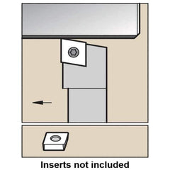 Kennametal - SCGP, Right Hand Cut, 0° Lead Angle, 1/2" Shank Height x 1/2" Shank Width, Positive Rake Indexable Turning Toolholder - 3-1/2" OAL, CP..32.5. Insert Compatibility, Series Screw-On - Industrial Tool & Supply