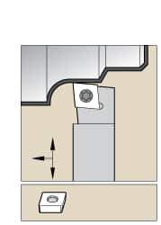 Kennametal - SCLP, Left Hand Cut, 5° Lead Angle, 1/2" Shank Height x 1/2" Shank Width, Positive Rake Indexable Turning Toolholder - 6" OAL, CP..32.5. Insert Compatibility, Series Screw-On - Industrial Tool & Supply