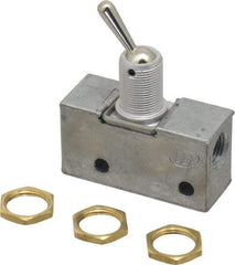 ARO/Ingersoll-Rand - 0.195 CV Rate & 7.5 CFM 3 Way Air Valve - Retained Toggle, Manual Return, 150 Max psi - Industrial Tool & Supply