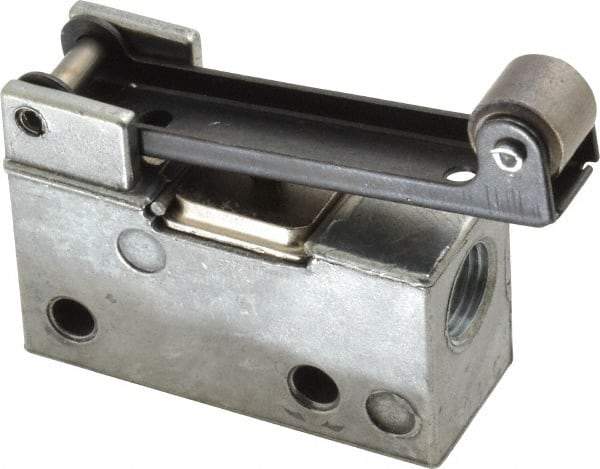 ARO/Ingersoll-Rand - 0.195 CV Rate & 7.5 CFM 3 Way Air Valve - Roller Lever, Spring Return, 150 Max psi - Industrial Tool & Supply