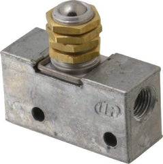 ARO/Ingersoll-Rand - 0.195 CV Rate & 7.5 CFM 3 Way Air Valve - Ball Roller, Spring Return, 150 Max psi - Industrial Tool & Supply