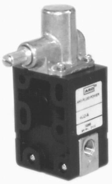 ARO/Ingersoll-Rand - 0.195 CV Rate & 7.5 CFM 3 Way Air Valve - One-Way Counterclockwise, Spring Return, 150 Max psi - Industrial Tool & Supply