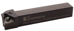 Kennametal - PTGN, Right Hand Cut, 0° Lead Angle, 16mm Shank Height x 16mm Shank Width, Negative Rake Indexable Turning Toolholder - 100mm OAL, TN..1604.. Insert Compatibility, Series Kenlever - Industrial Tool & Supply