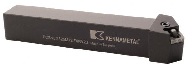 Kennametal - LH PCSN 0° Neutral Rake Indexable Turning Toolholder - Industrial Tool & Supply