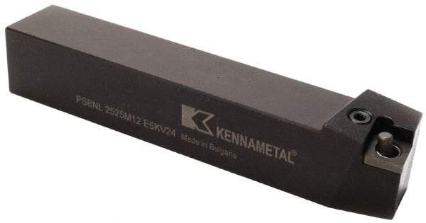 Kennametal - PSBN, Left Hand Cut, 15° Lead Angle, 25mm Shank Height x 25mm Shank Width, Negative Rake Indexable Turning Toolholder - 150mm OAL, SN..1204.. Insert Compatibility, Series Kenlever - Industrial Tool & Supply
