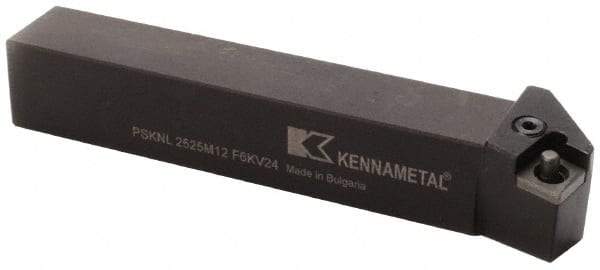 Kennametal - PSKN, Left Hand Cut, 0° Lead Angle, 25mm Shank Height x 25mm Shank Width, Negative Rake Indexable Turning Toolholder - 150mm OAL, SN..1204.. Insert Compatibility, Series Kendex - Industrial Tool & Supply