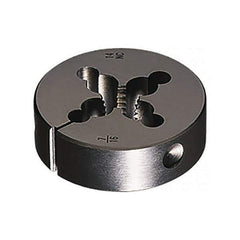 Vermont Tap & Die - 1-1/2 - 12 UNF Thread, 3" Outside Diam Carbon Steel Round Die - 1" Thick, Right Hand Thread, Series 290, Adjustable - Exact Industrial Supply