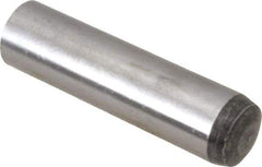 Value Collection - 10mm Diam x 40mm Pin Length Alloy Steel Standard Dowel Pin - C 58-62 Hardness, 37,100 Lb Breaking Strength, 1 Rounded End - Industrial Tool & Supply