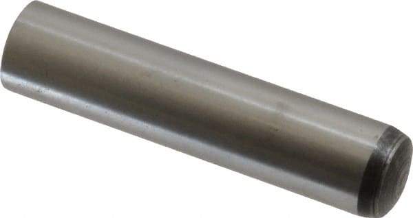 Value Collection - 10mm Diam x 45mm Pin Length Alloy Steel Standard Dowel Pin - C 58-62 Hardness, 37,100 Lb Breaking Strength, 1 Rounded End - Industrial Tool & Supply