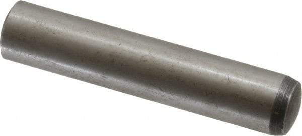 Value Collection - 10mm Diam x 50mm Pin Length Alloy Steel Standard Dowel Pin - C 58-62 Hardness, 37,100 Lb Breaking Strength, 1 Rounded End - Industrial Tool & Supply