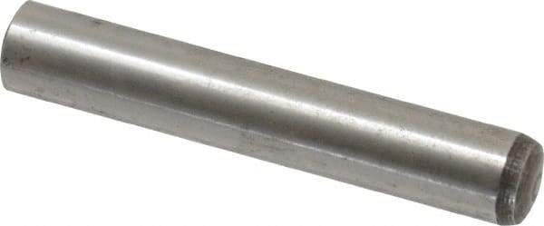 Value Collection - 10mm Diam x 60mm Pin Length Alloy Steel Standard Dowel Pin - C 58-62 Hardness, 37,100 Lb Breaking Strength, 1 Rounded End - Industrial Tool & Supply
