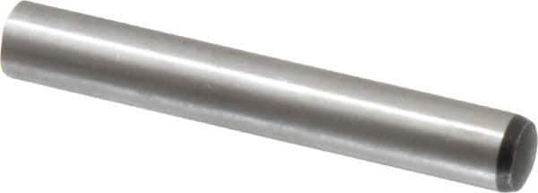Value Collection - 10mm Diam x 70mm Pin Length Alloy Steel Standard Dowel Pin - C 58-62 Hardness, 37,100 Lb Breaking Strength, 1 Rounded End - Industrial Tool & Supply
