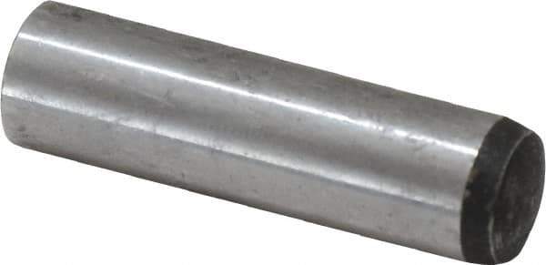 Value Collection - 12mm Diam x 45mm Pin Length Alloy Steel Standard Dowel Pin - C 58-62 Hardness, 53,400 Lb Breaking Strength, 1 Rounded End - Industrial Tool & Supply