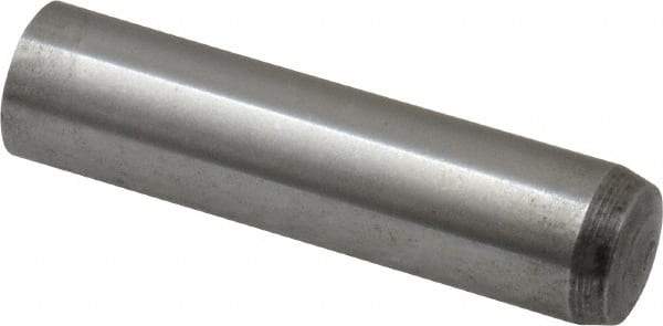 Value Collection - 12mm Diam x 50mm Pin Length Alloy Steel Standard Dowel Pin - C 58-62 Hardness, 53,400 Lb Breaking Strength, 1 Rounded End - Industrial Tool & Supply