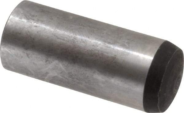 Value Collection - 16mm Diam x 40mm Pin Length Alloy Steel Standard Dowel Pin - C 58-62 Hardness, 94,900 Lb Breaking Strength, 1 Rounded End - Industrial Tool & Supply