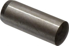 Value Collection - 16mm Diam x 45mm Pin Length Alloy Steel Standard Dowel Pin - C 58-62 Hardness, 94,900 Lb Breaking Strength, 1 Rounded End - Industrial Tool & Supply