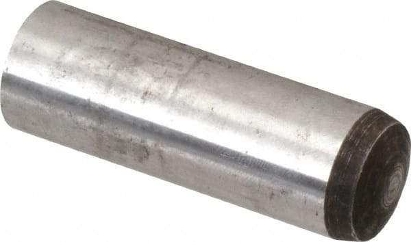 Value Collection - 16mm Diam x 50mm Pin Length Alloy Steel Standard Dowel Pin - C 58-62 Hardness, 94,900 Lb Breaking Strength, 1 Rounded End - Industrial Tool & Supply