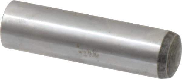 Value Collection - 16mm Diam x 60mm Pin Length Alloy Steel Standard Dowel Pin - C 58-62 Hardness, 94,900 Lb Breaking Strength, 1 Rounded End - Industrial Tool & Supply