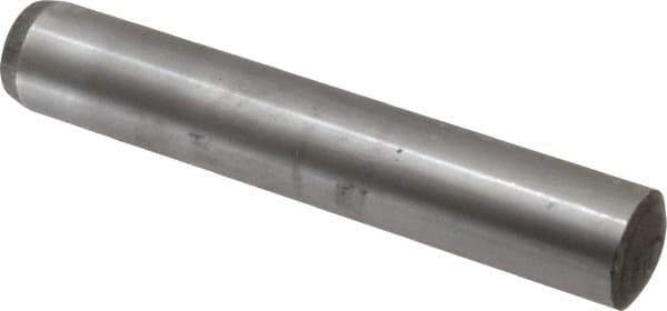 Value Collection - 20mm Diam x 120mm Pin Length Alloy Steel Standard Dowel Pin - C 58-62 Hardness, 148,000 Lb Breaking Strength, 1 Rounded End - Industrial Tool & Supply