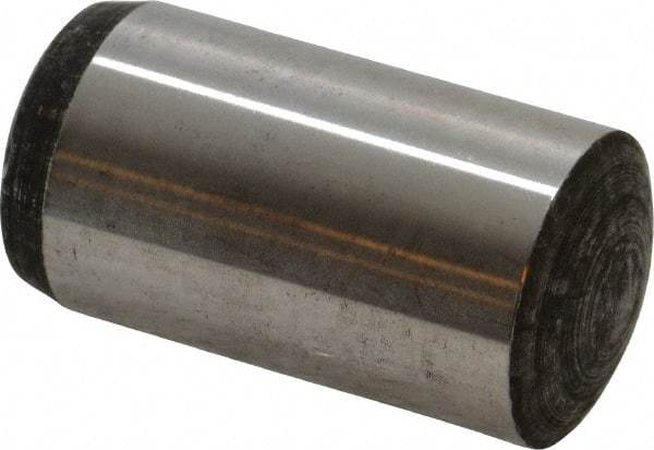 Value Collection - 25mm Diam x 50mm Pin Length Alloy Steel Standard Dowel Pin - C 58-62 Hardness, 232,000 Lb Breaking Strength, 1 Rounded End - Industrial Tool & Supply