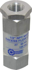Coilhose Pneumatics - 1/2" Aluminum Check Valve - Inline, FPT x FPT - Industrial Tool & Supply
